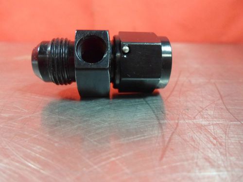 Fragola 495006 black aluminum 8an male to 8an female inline gauge adapter -8an