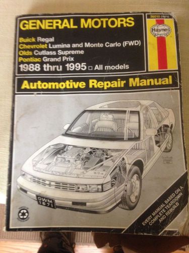 1988-1995 manual regal, lumina, monte carlo(fwd), cutlass supreme, grand prix