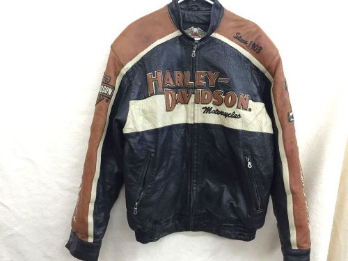 Awesome harley davidson prestige leather motorcycles jacket usa size xl