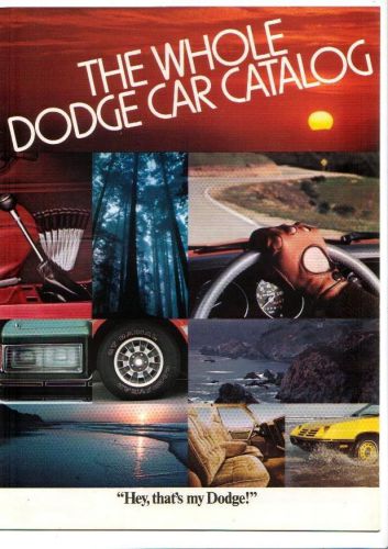 1979 dodge full line original dealership sales brochure