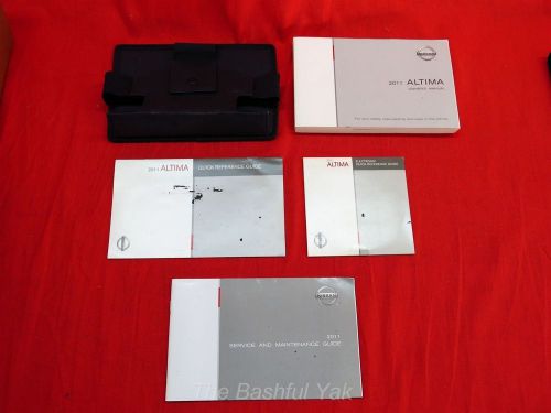 2011 nissan altima owners manual with case book set