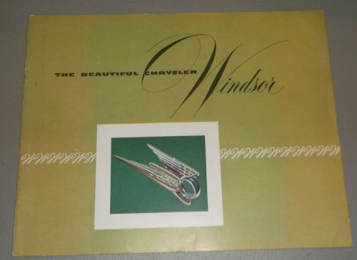 1951 chrysler windsor brochure sales catalog literature original