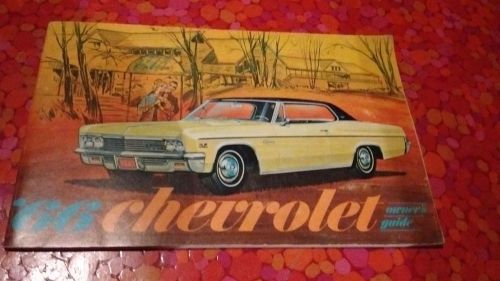 1966 chevrolet owner&#039;s guide. first edition. part no. 3879851