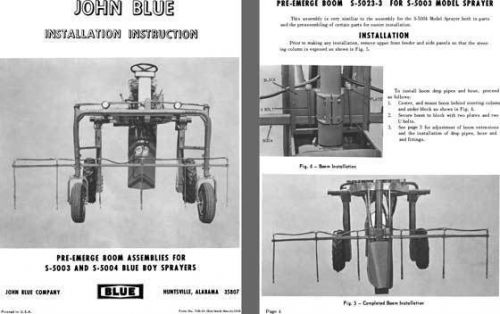 John blue pre-emerge boom assemblies for s-5003 &amp; s-5004 blue boy sprayers insta