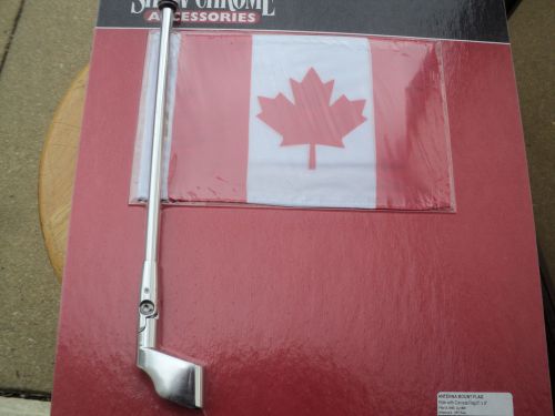 Honda gl1500, gl1800, flag pole and canada flag  mounts to the antenna chrome