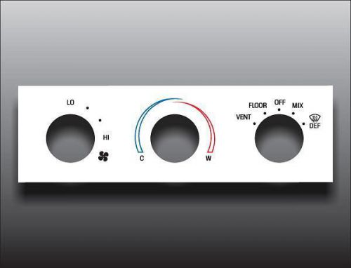 1992-1996 ford truck non-ac white heater control switch overlay hvac