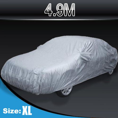 4.9m xl car cover anti uv snow dust rain waterproof outdoor resistant protect us