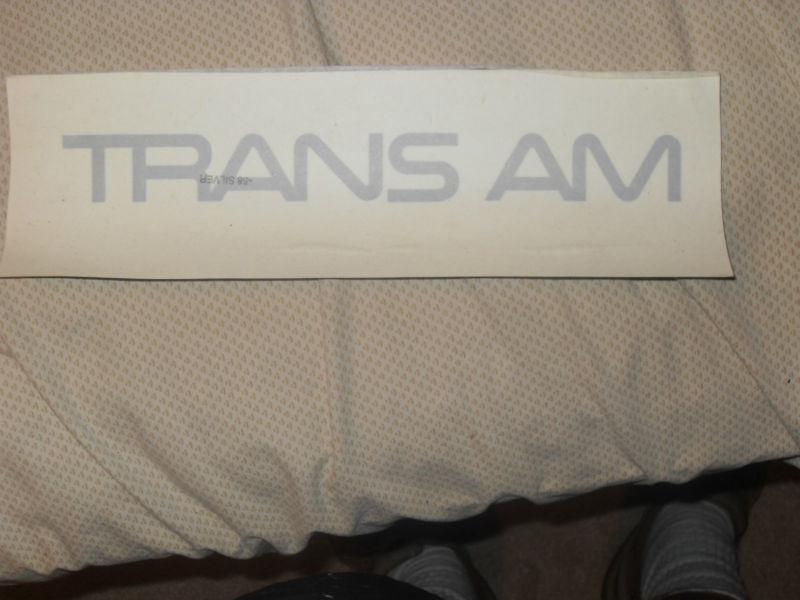 82-92 trans am fender decals silver 2