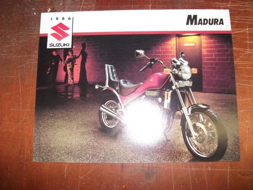 Original nos 1986 suzuki motorcycle sales brochure madura