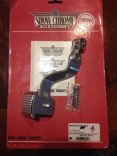 Show chrome brake side heel mounts for gl1800 goldwing~ nib- #52-711