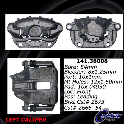 Centric 141.38008 front brake caliper-premium semi-loaded caliper