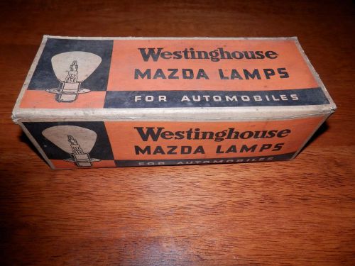 Vtg westinghouse box 10 mazda light bulbs lamps 1503 cp 6-8 volt new nos