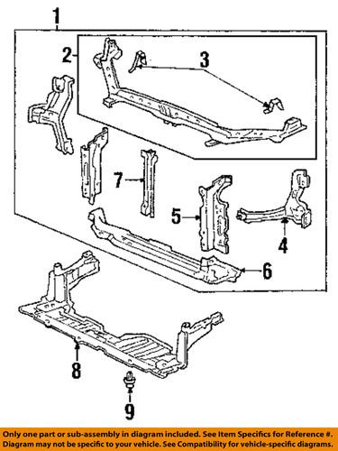 Honda oem 60400s5dx10zz radiator support