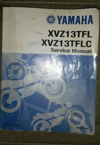 Service manual yamaha xvz13tfl &amp; xvz13tflc