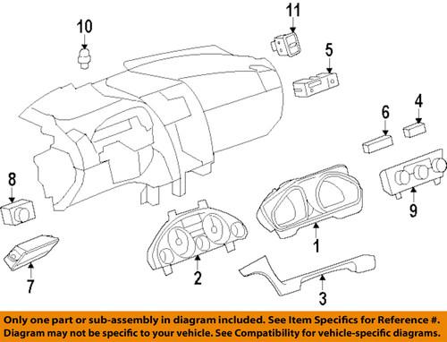 Gm oem 25932038 cluster & switches-heater control