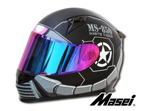 Masei 850 black zaku storm trooper gundam hjc icon full face motorcycle helmet