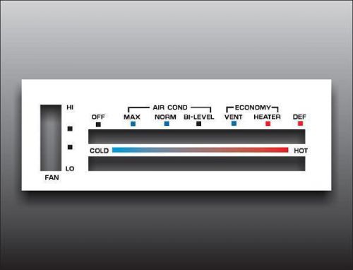 1977 chevrolet monte carlo white heater control switch overlay hvac