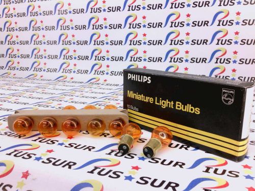 Nsop 10 philips auto halogen lamp bulbs 1157na 1157 na amber 12.8v 24/2.2cp turn