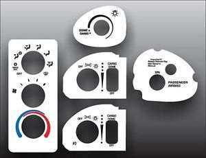 1998-2002 dodge ram no mirror defrost white heater control switch overlay hvac
