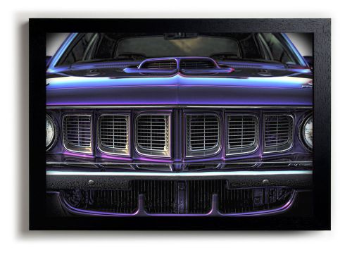 1971 plymouth cuda photo print 13x19 mancave barracuda art hemi shaker 340 440