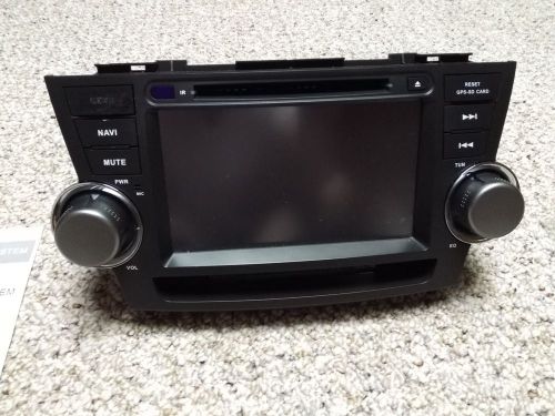 Used 8&#034; dvd gps navigation for toyota highlander 2008-2012