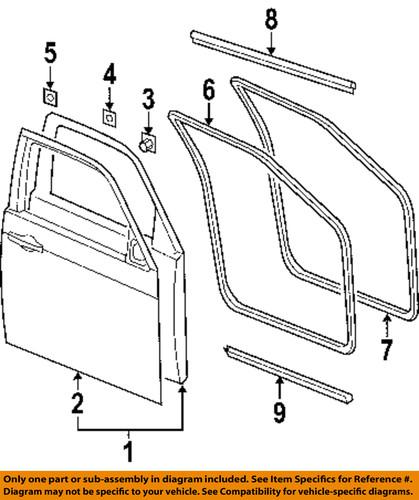 Mopar oem uq20bd1ac front door-body weather strip