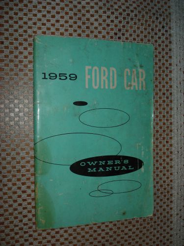 1959 ford car owners manual original glove box book rare nr