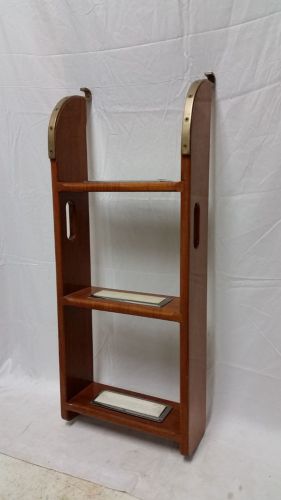 Used yacht teak boarding ladder,varnished bright work,36&#034;by15&#034;,boat,ship steps