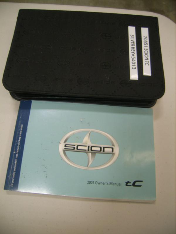 2007 scion tc owner's manual with case