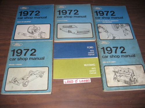 Purchase 1972 FORD/MERCURY/LINCOLN SHOP/SERVICE Manual Mustang Set/5 ...