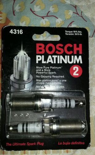 Set of 2 bosch 4316 platinum spark plugs