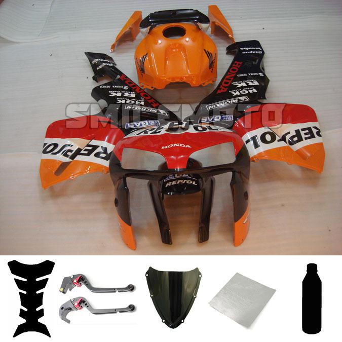 Bundle injection fairing windscreen levers for honda 2005 2006 cbr 600 rr f5 par