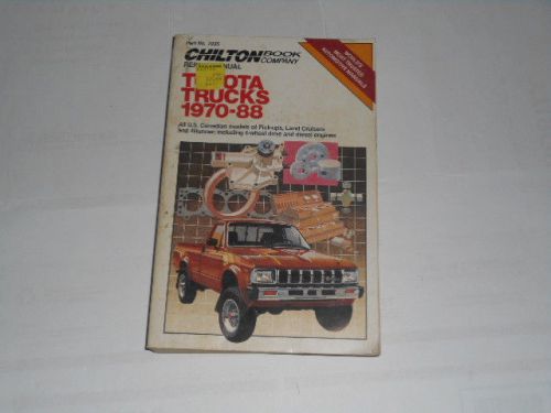 Chilton toyota trucks 1970-88 repair manual 4runner land cruisers 4wd