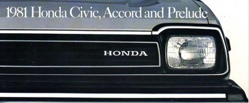 Honda civic, accord, &amp; prelude 1981 dealer brochure