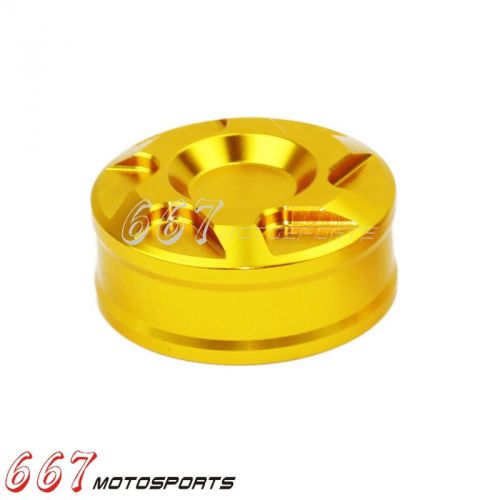 Cnc rear brake reservoir fluid cover cap for triumph suzuki yamaha kawasaki gold