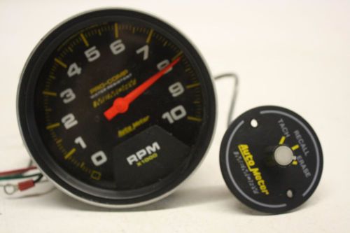 Auto meter 5&#039;&#039; pro-comp memory tach 10,000 rpm