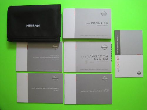 2015  nissan frontier factory owner&#039;s manual set w/ nav &amp; case *oem*