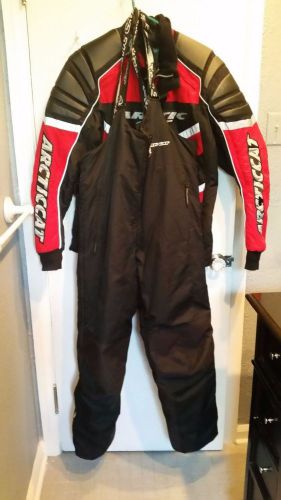 Red arctic cat snowmobile coat &amp; snowmoblie pants