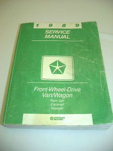 Chrysler motors 1989 service manual book vans wagon ram caravan voyager van auto