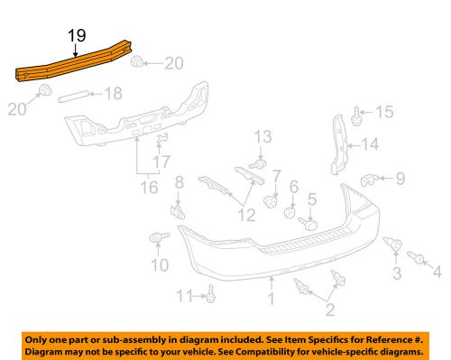 Toyota oem 04-07 highlander rear bumper-impact bar reinforcement beam 5217148130