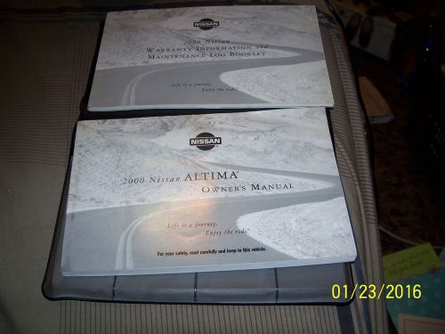 An owners manual&amp;warranty info.book for a 2000 nissan altima with vinyl case
