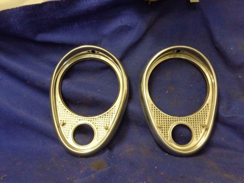 1953 1954 buick headlight bezels, pair, rat rod, custom