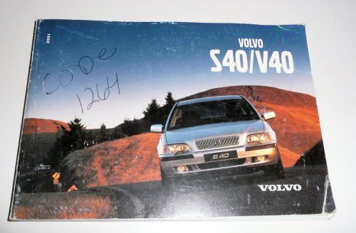 2001 volvo s40 v40 factory owners manual