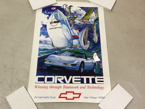 1992 corvette america&#039;s cup print poster