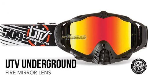 509-utv underground dirt mx-5 goggles - fire mirror lens