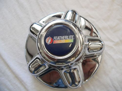 Featherlite set of two 5 lug 4.5&#034; trailer center cap chrome