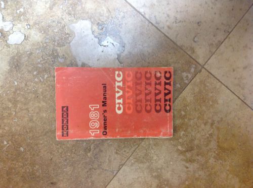 1981 honda civic owners manual