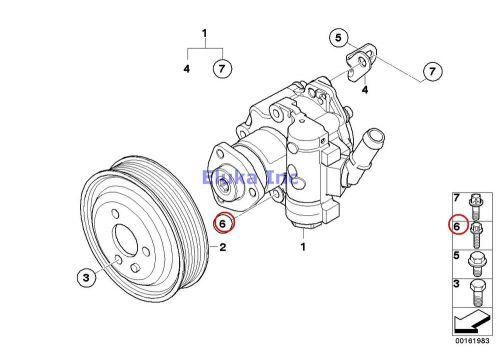 Bmw genuine belt drive fuel injection steering hex bolt with washer m8x33-u1 f02