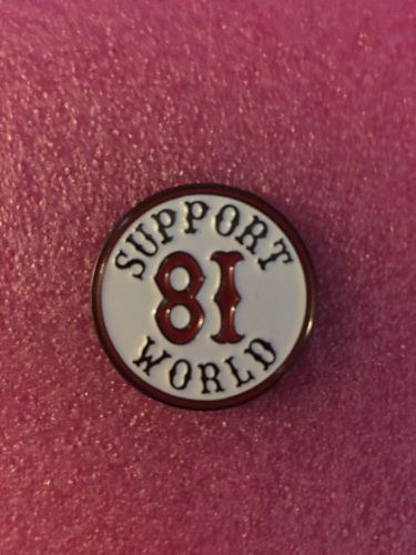Support 81 world metal / enamel jacket vest pin badge hells angels brand new