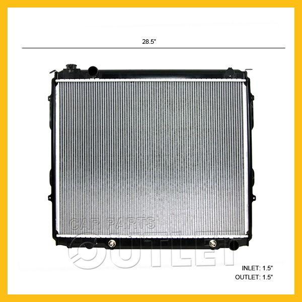 00-04 toyota tundra cooling radiator 4.7l v8 auto not for dbl cab crew new 2321